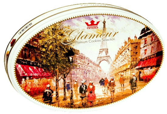 Tatawa Glamour 250г ассорти сдобного печенье ж/б овал