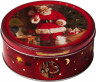 Новый Год Санта Клаус печенье с кусочками шоколада 150г ж/б Дания 4 дизайна